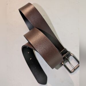 ⚫🟤 Men's Reversible Black & Brown Leather Belt L-XL (Very Nice)